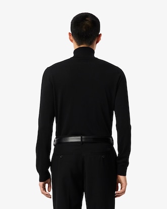 Pull en laine mérinos col roulé