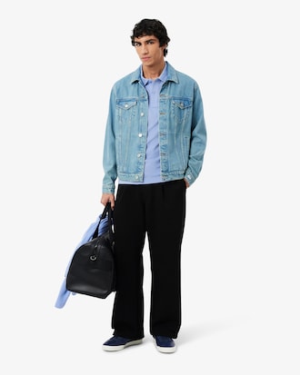 Polo regular fit en coton m&eacute;lang&eacute;