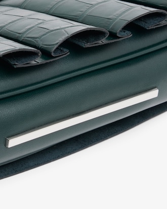 Sac H Lenglen D&eacute;fil&eacute; en cuir effet crocodile