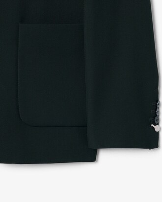 Blazer laine m&eacute;lang&eacute;e blason brod&eacute;