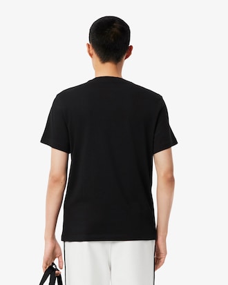 T-shirt jersey de coton liseré Lacoste