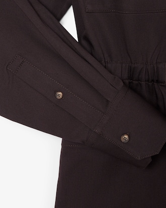 Combishort col polo gabardine stretch