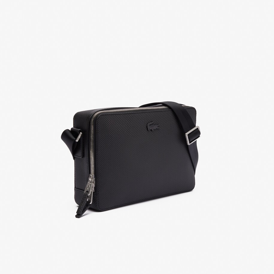 Sacoche zippée Chantaco en cuir piqué mat | LACOSTE