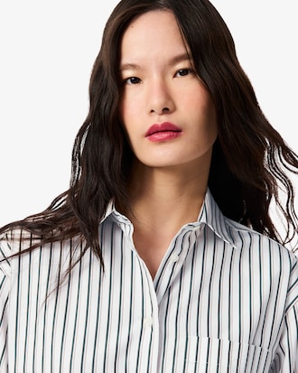 Chemise oversize en popeline de coton