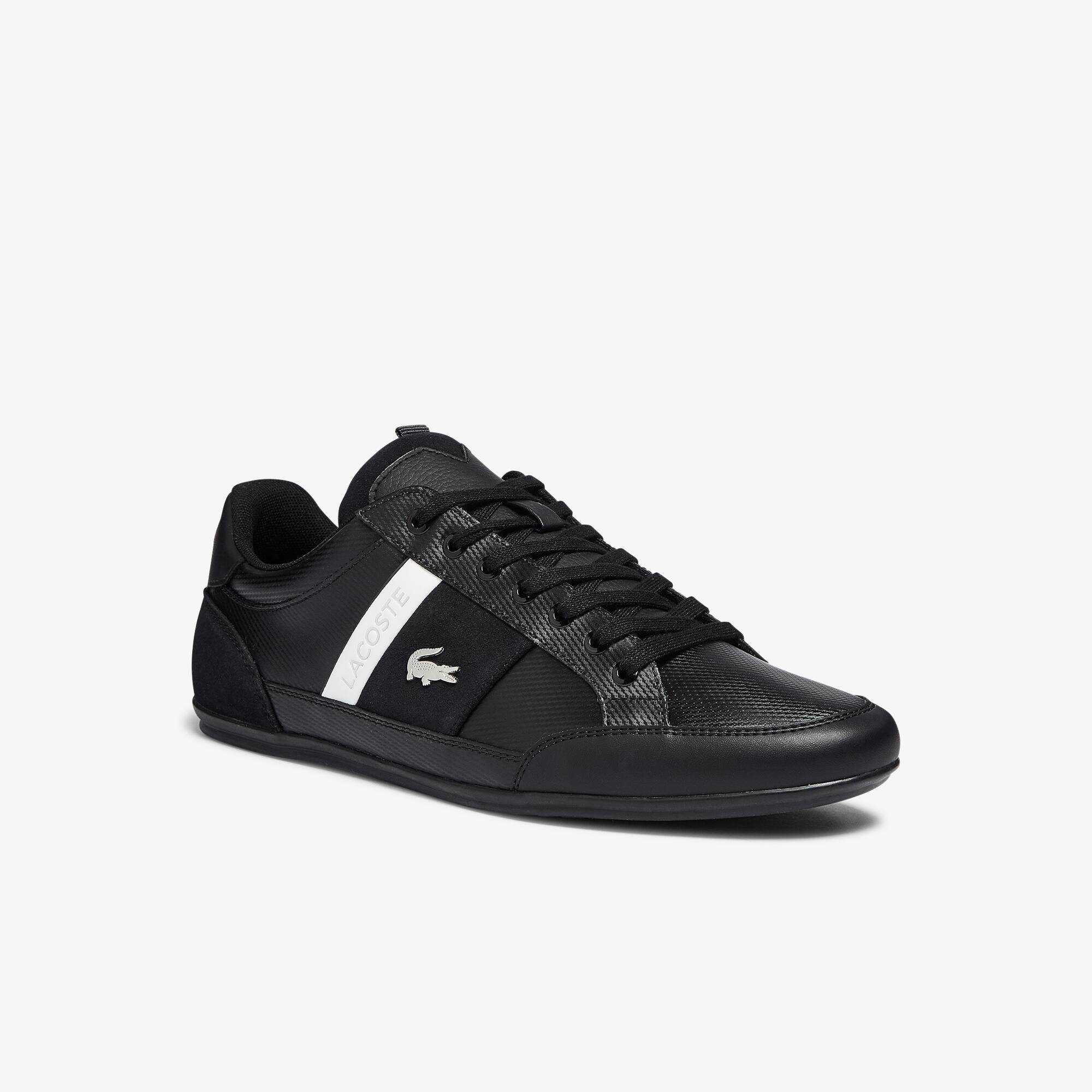 Lacoste Sneakers Chaymon homme en cuir et daim Taille 42.5 Noir