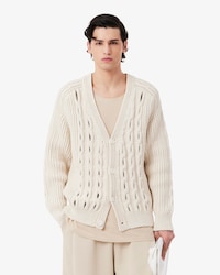 Cardigan torsades ajour&eacute;es D&eacute;fil&eacute;