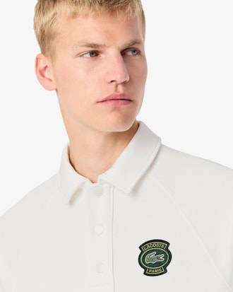 Sweatshirt col polo loose fit molleton