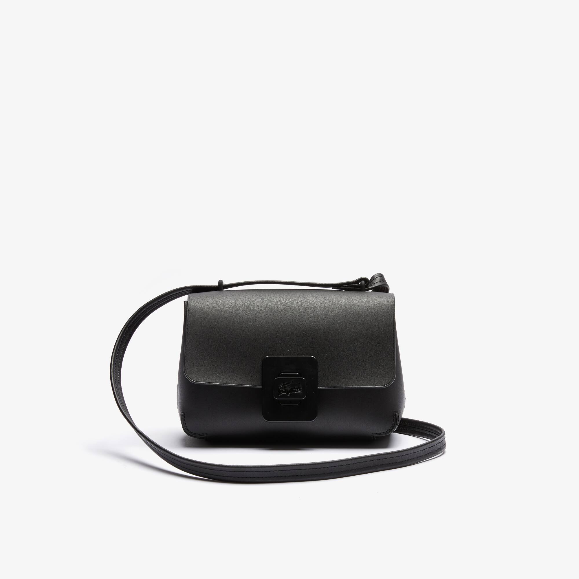 Lacoste Sac Croco Turn porté épaule en cuir avec fermoir crocodile Taille Taille unique Noir