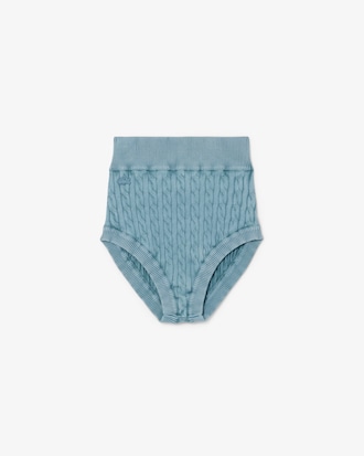 Short court maille torsadée effet délavé
