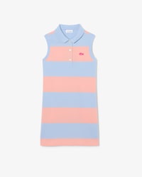Robe polo sans manches en Piqu&eacute; ray&eacute;