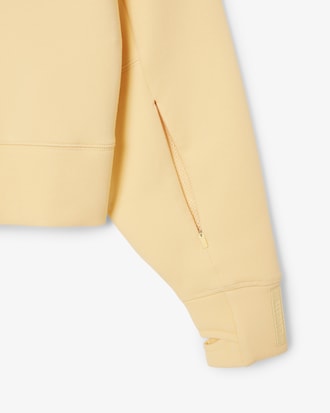 Sweatshirt &agrave; capuche court coton