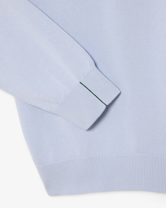 Pull coton uni col V