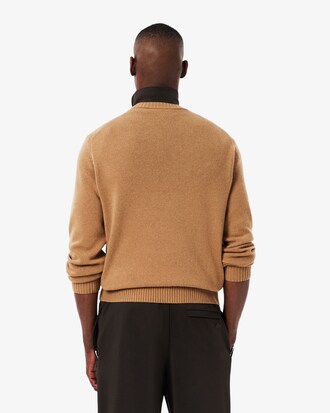 Pull en laine cardée col rond