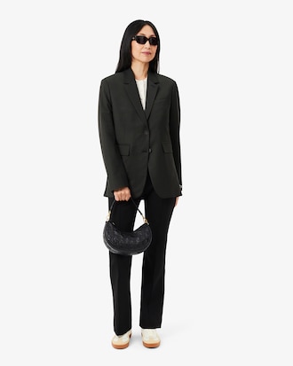 Sac lune Maheki en cuir embossé