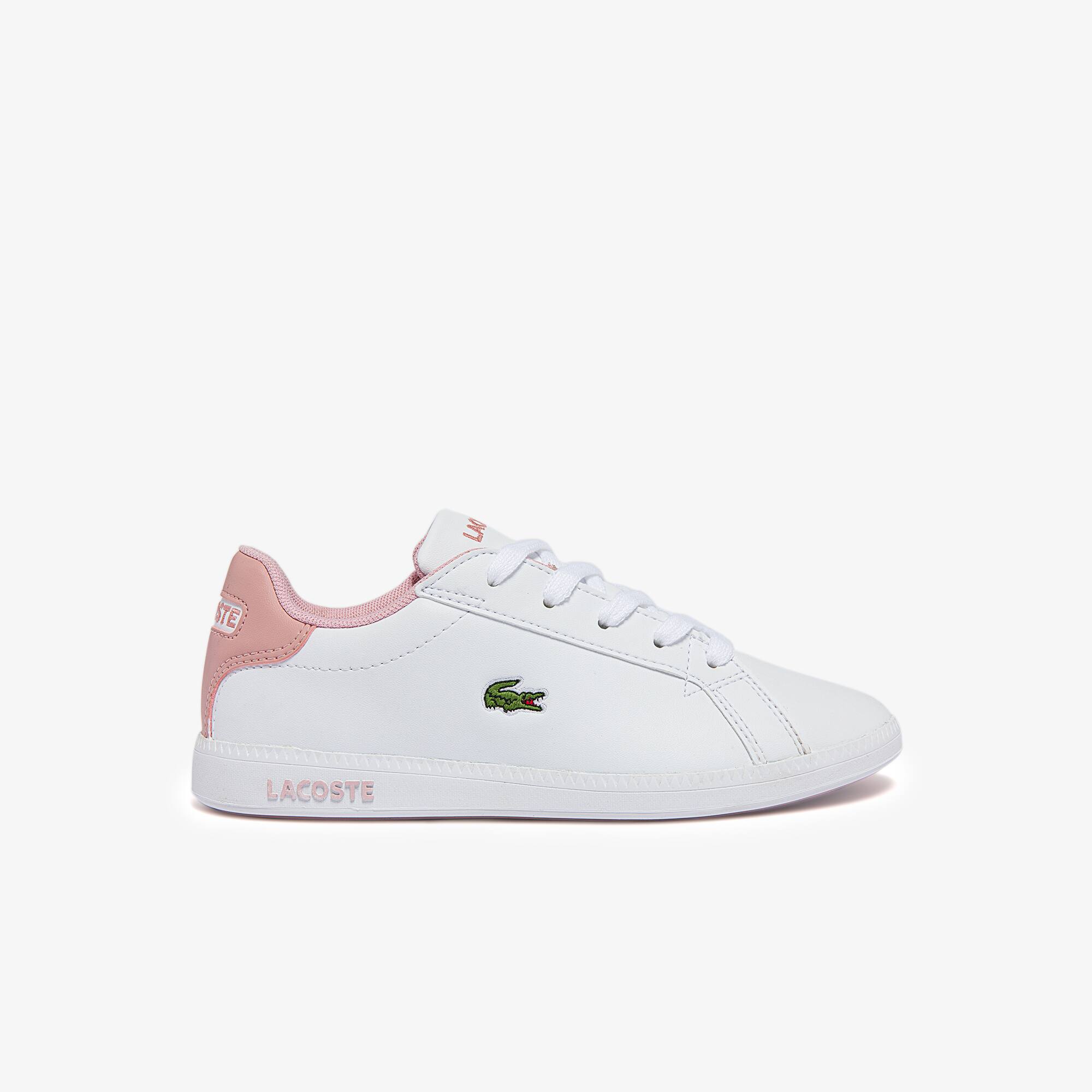 Lacoste Sneakers Graduate enfant en synthétique Taille 30 Blanc/rose