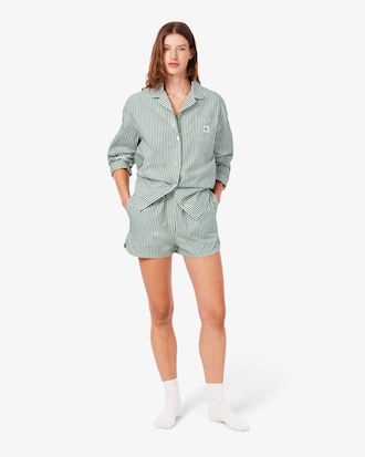 Ensemble de pyjama ray&eacute; popeline oversize