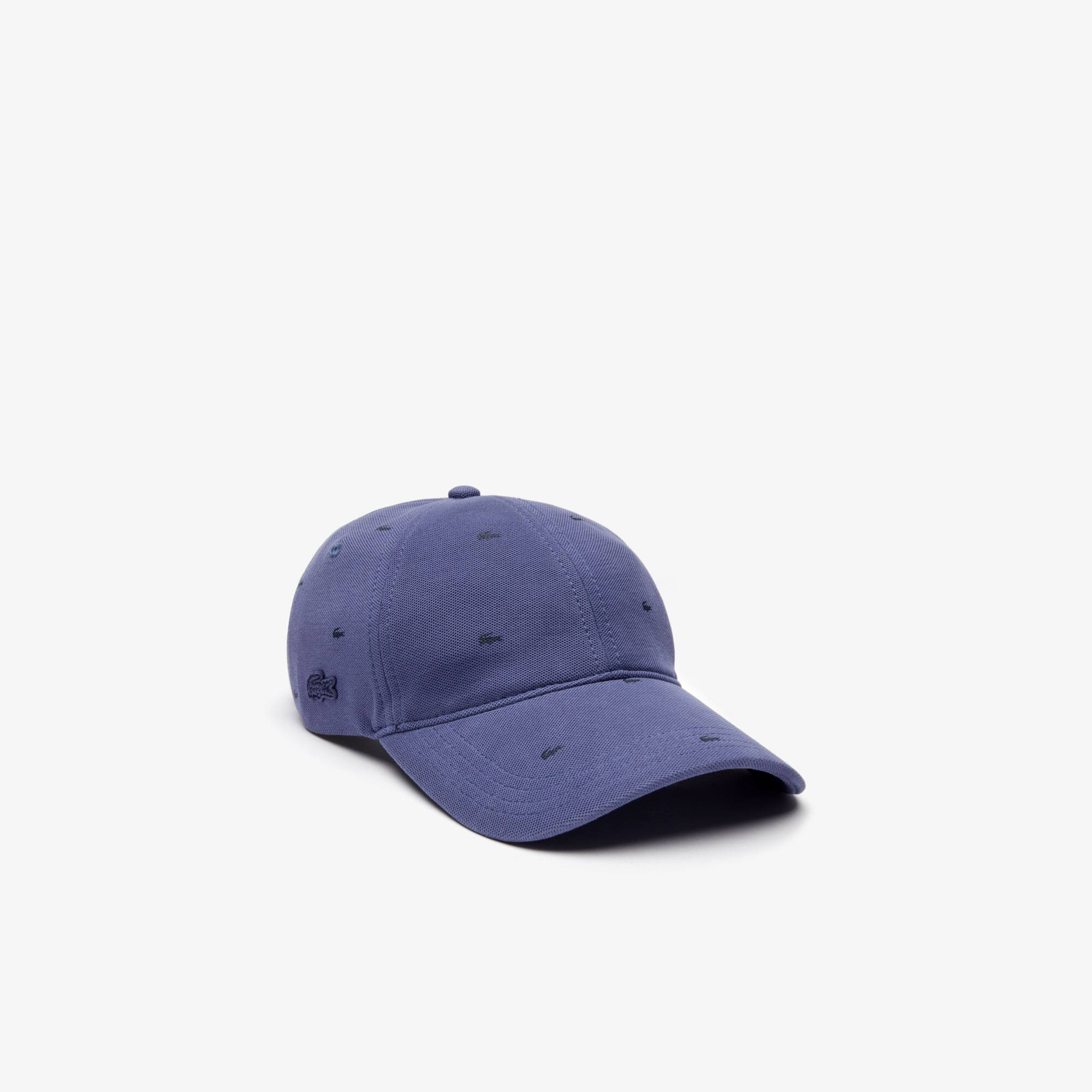 Lacoste Casquette en piqué de coton imprimé crocodiles. 1