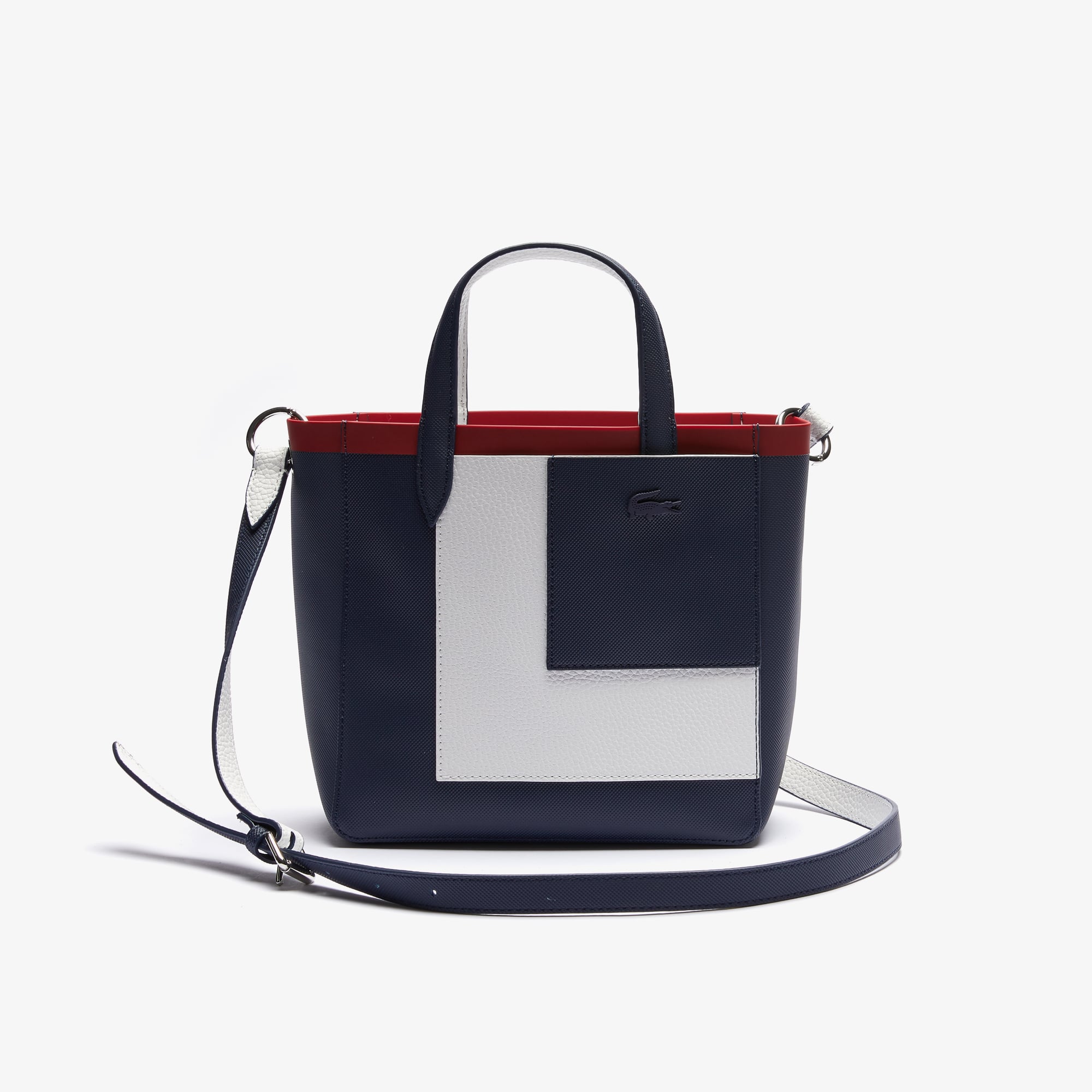Lacoste Sac cabas Anna réversible en toile enduite avec L contrasté Taille Taille unique Marine 166 