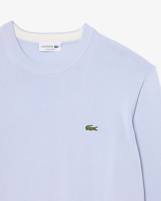 Pull coton uni col rond