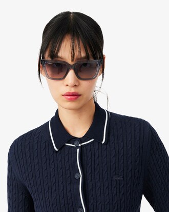 Cardigan maille torsad&eacute;e rayures