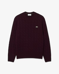 Pull torsad&eacute; en laine col rond