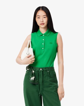 Polo L.12.D slim fit sans manche stretch