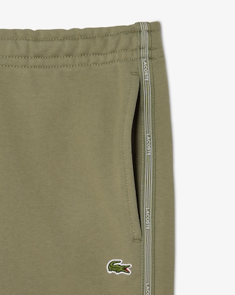 Short regular fit molleton bandes sigl&eacute;es