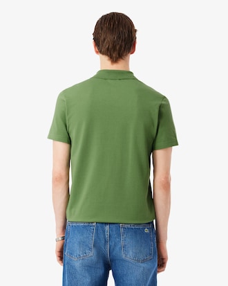 Polo regular fit en coton m&eacute;lang&eacute;