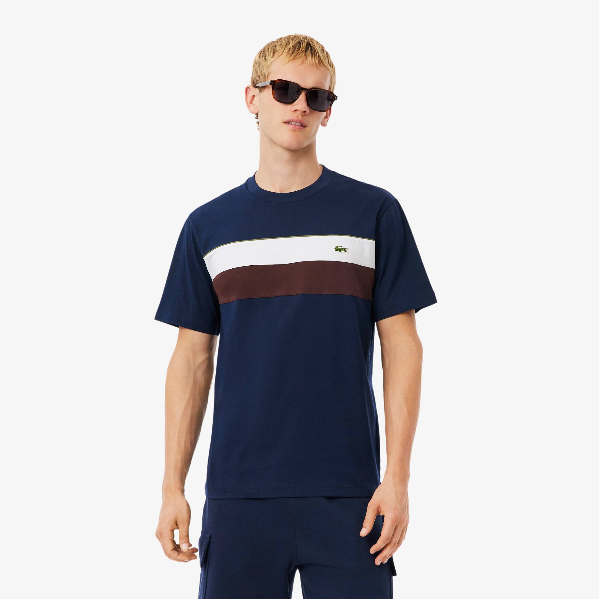 T-shirt jersey color-block - T-shirts homme - Nouveautés 2026 | Lacoste