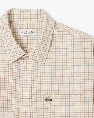 Chemise regular fit flanelle &agrave; carreaux