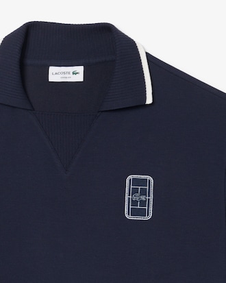 Polo Piqu&eacute; badge brod&eacute; loose fit
