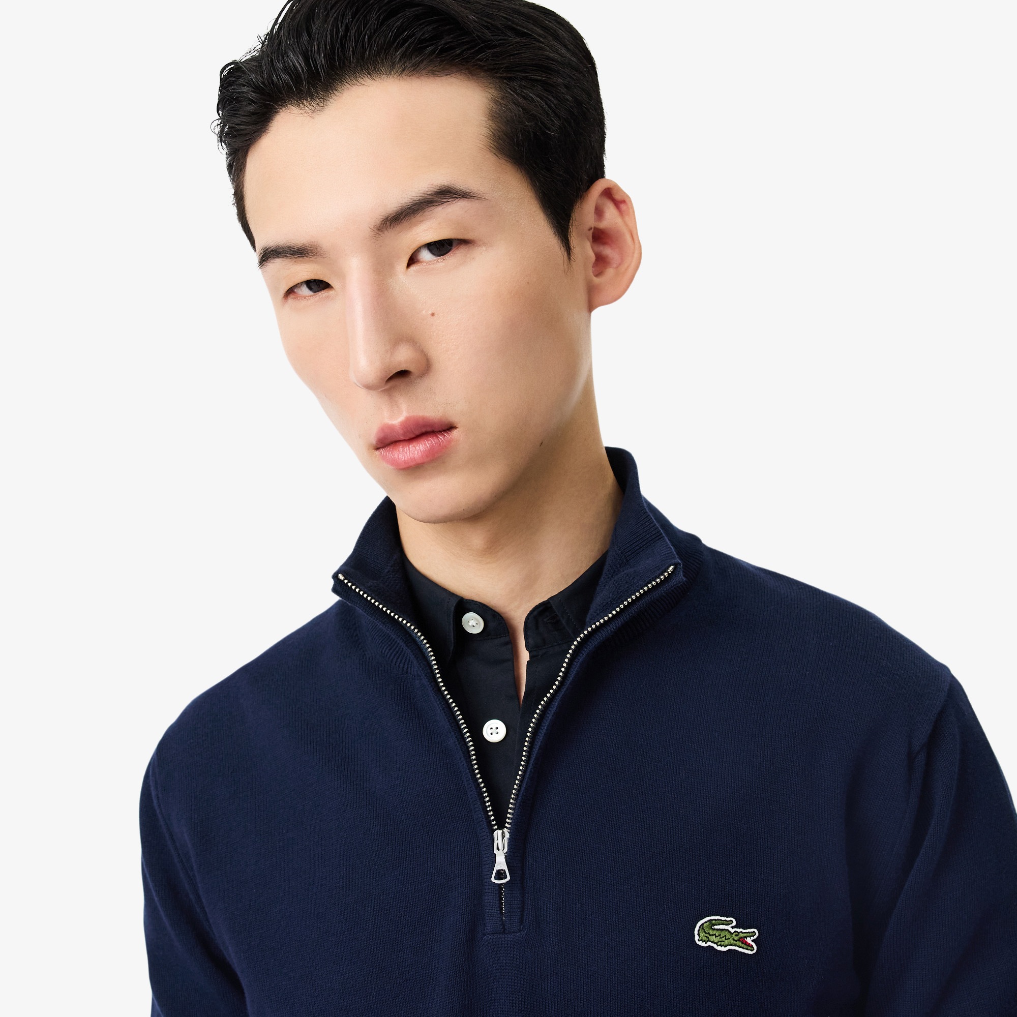 pull lacoste homme zippé