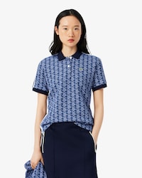 Polo slim fit jacquard monogramme