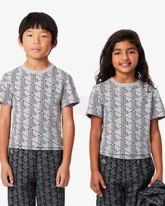 T-shirt coton imprimé monogramme