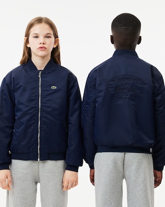 Blouson teddy nylon color-block