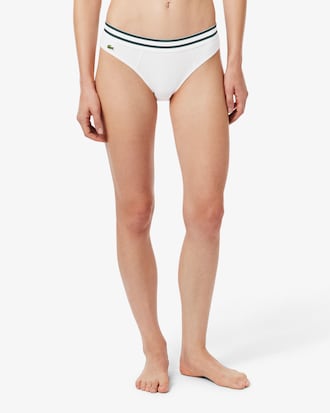 Culotte coton ceinture ray&eacute;e