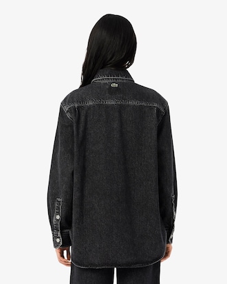 Veste surchemise denim oversize