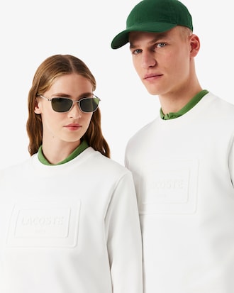 Sweatshirt molleton marquage emboss&eacute;