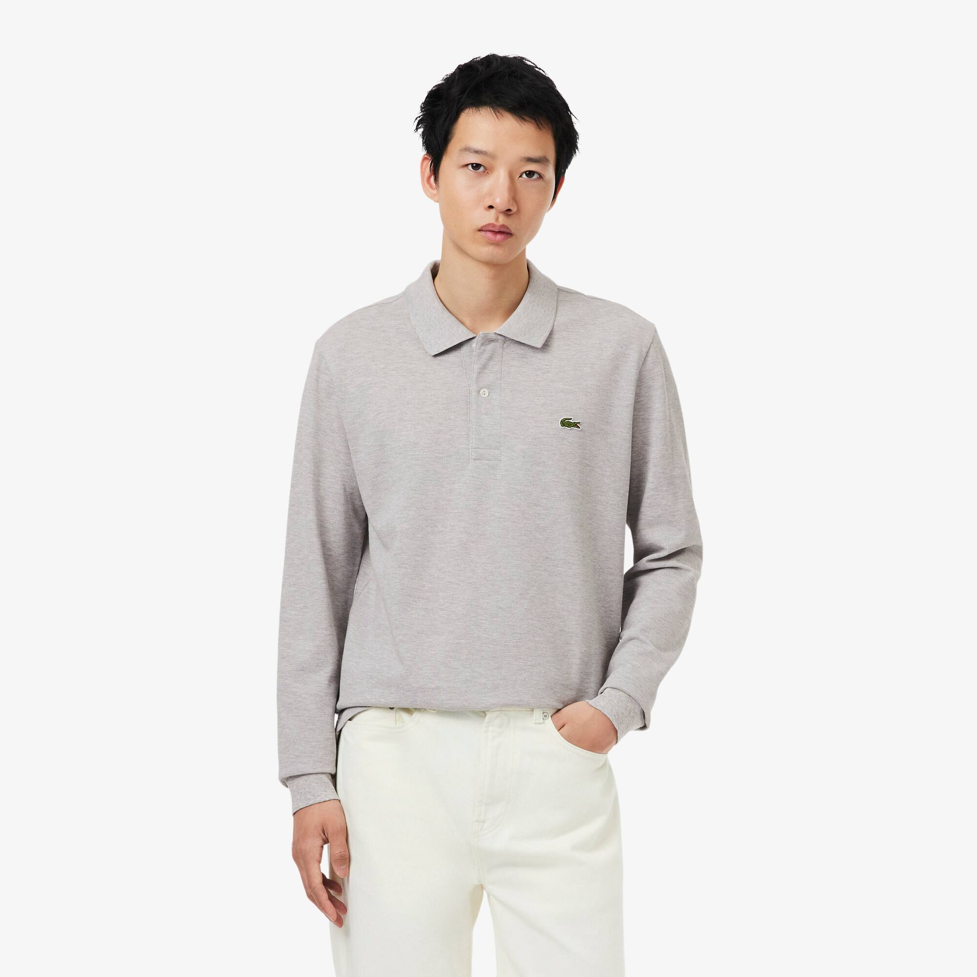 T-Shirt Manches Longues Simple Brand Logo - Coupe Classique - Coton Léger