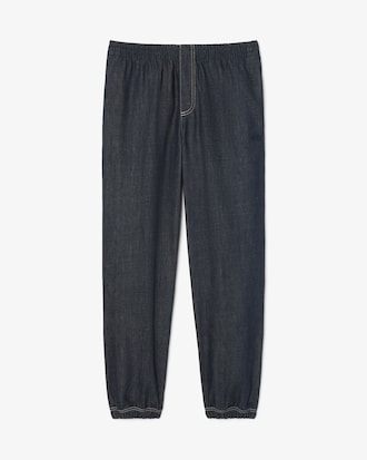 Pantalon denim taille &eacute;lastiqu&eacute;e relaxed fit