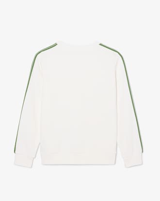 Sweatshirt coton bandes sigl&eacute;es