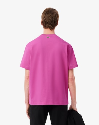 T-shirt jersey de coton imprimé et brodé