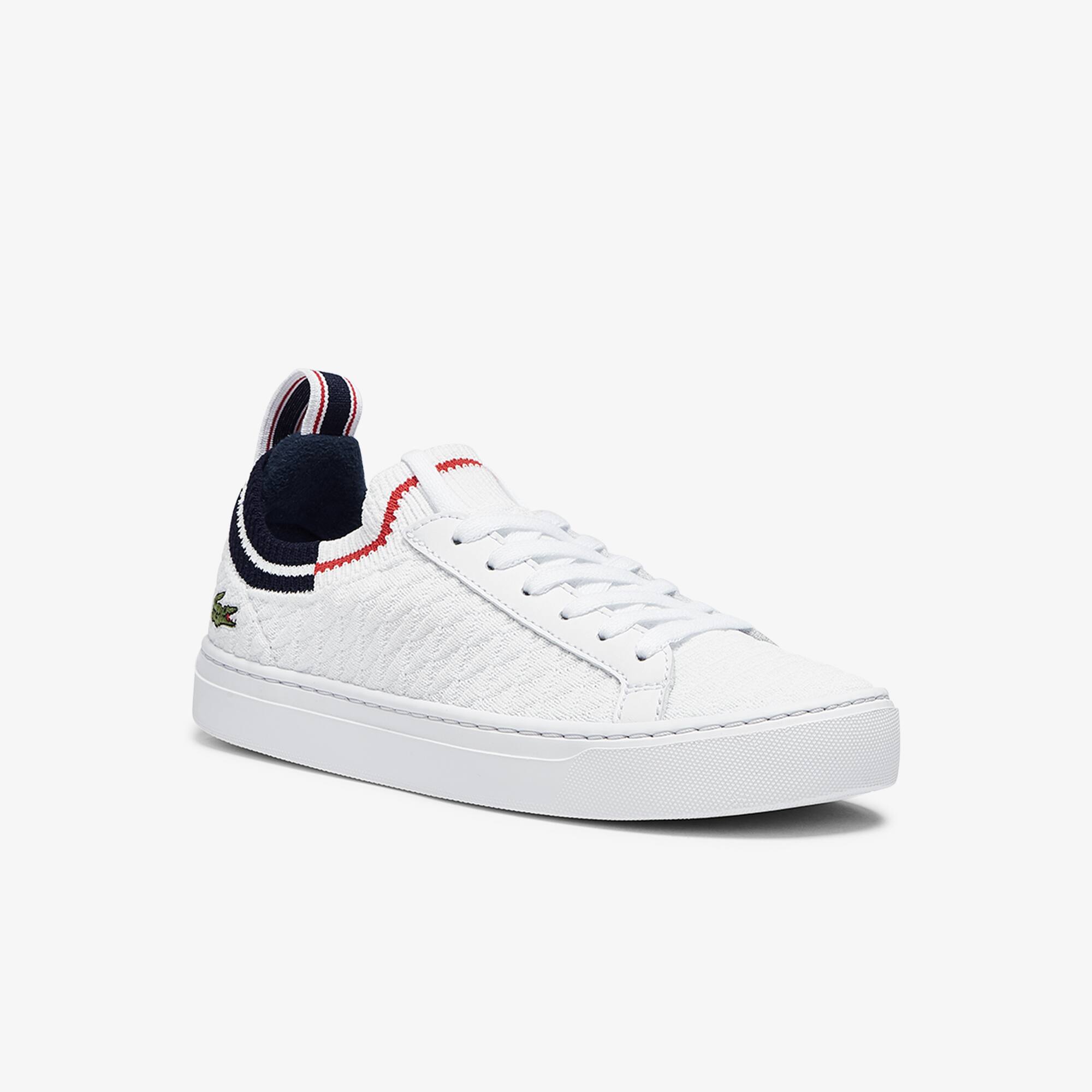 Lacoste Sneakers La Piquée femme en tissu Taille 40.5 Blanc/marine/rouge
