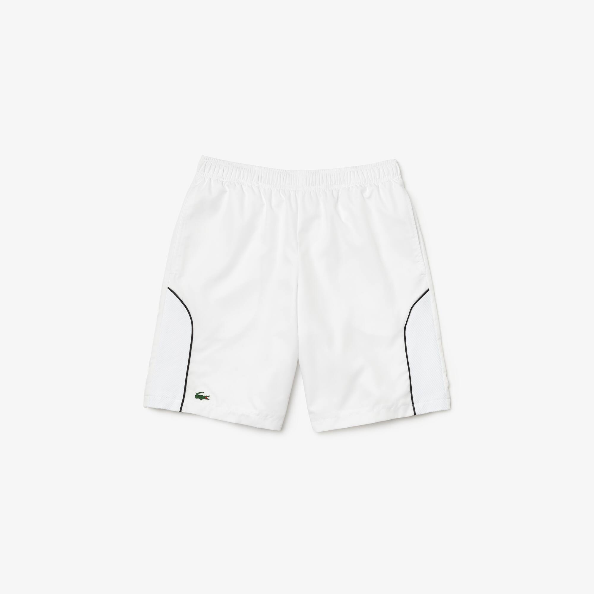Short Tennis Lacoste SPORT léger à empiècements mesh Taille 8 - 3XL Blanc / Noir
