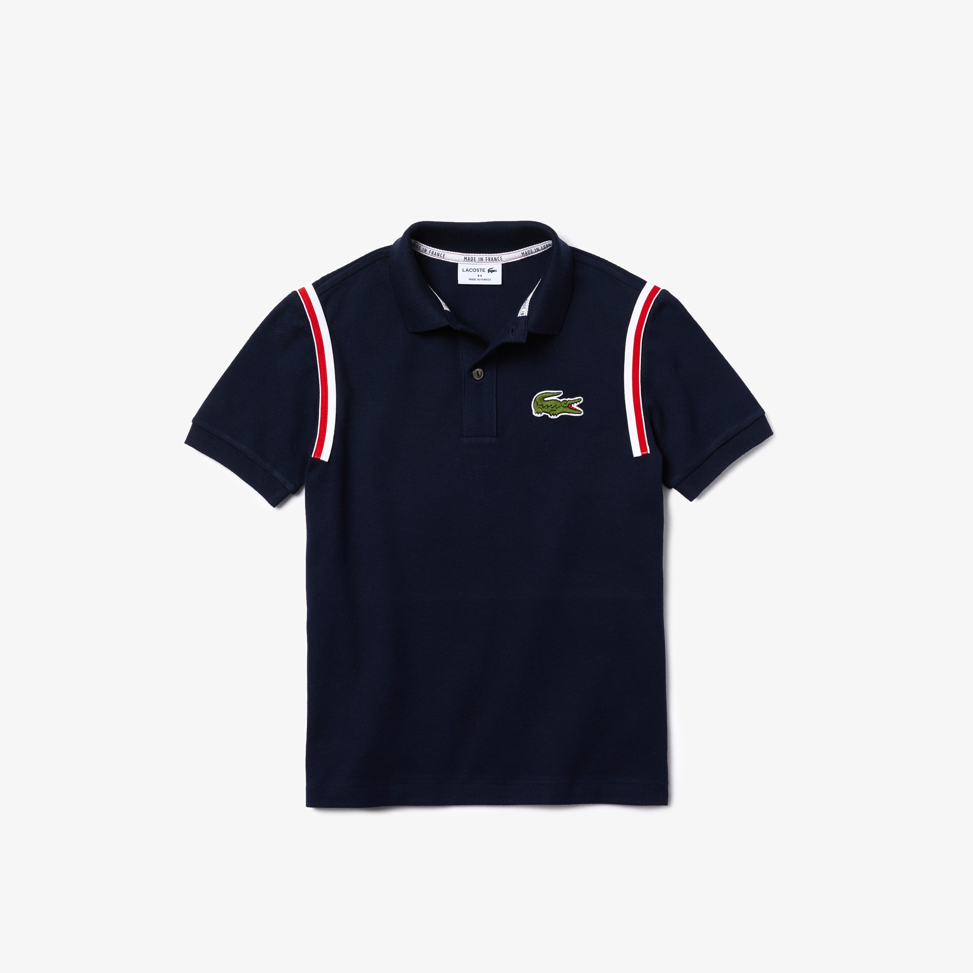 Polo Garçon Lacoste Made in France en piqué de coton biologique Taille 14 ans Bleu Marine