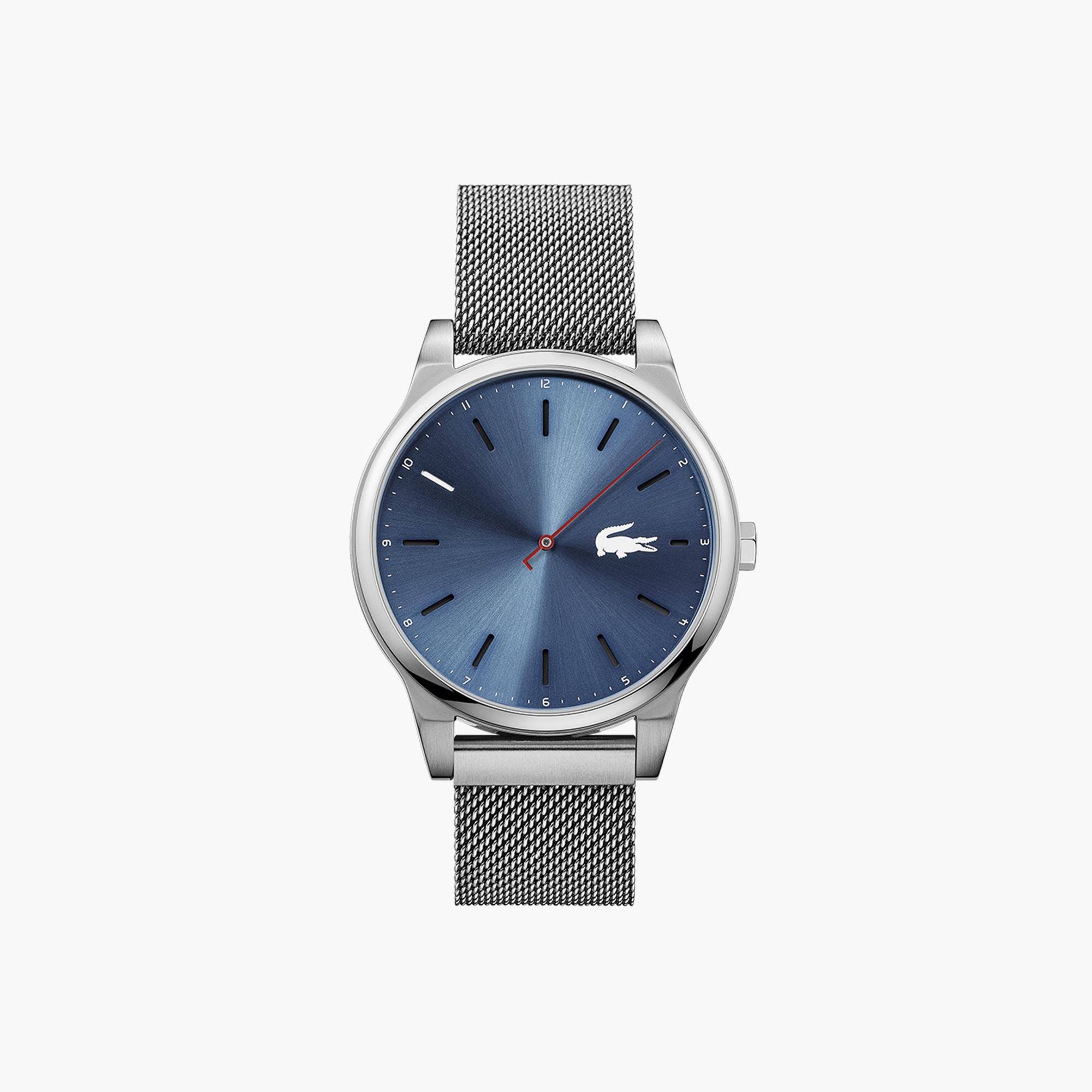 Lacoste Montre homme Kyoto avec bracelet en maille milanaise et cadran bleu Taille Taille unique Arg