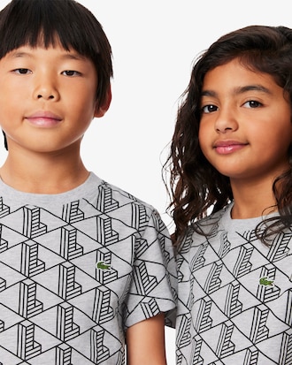 T-shirt coton imprimé monogramme