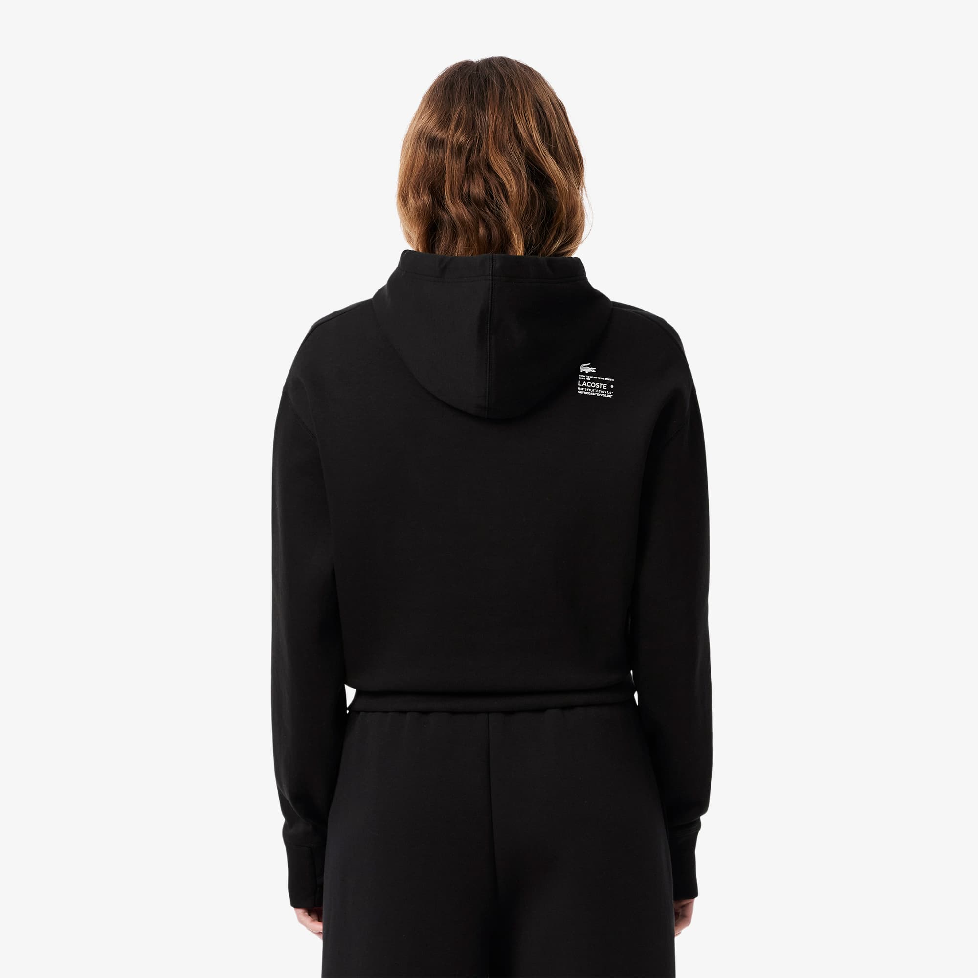Sweatshirt à capuche court coton - Sweatshirts femme - Nouveautés