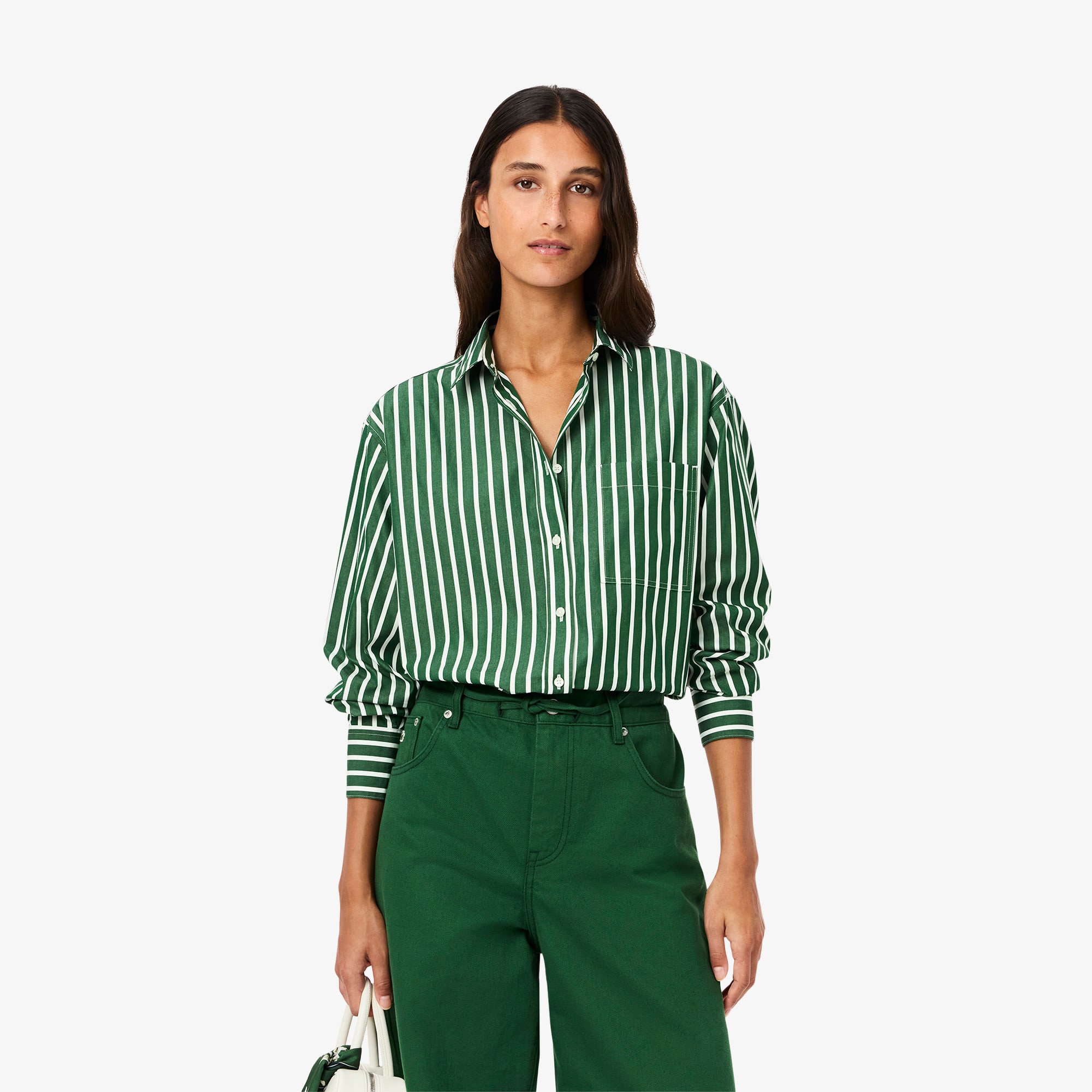Chemise oversize en popeline de coton