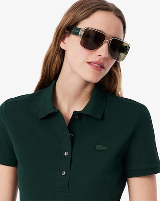 Polo L.12.D slim fit en mini piqué stretch